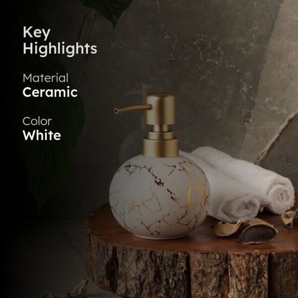 Siroqa Round Soap Dispenser - White