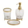 Starry Crystal Cut Bathroom Set - Gold Starry Crystal Cut Bathroom Set - Gold