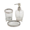 Starry Crystal Cut Bathroom Set - Silver