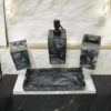 Svela Resin Bathroom Set (Black) - Four Piece Set