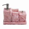 Svela Resin Bathroom Set (Pink) - Four Piece Set