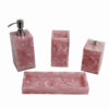 Svela Resin Bathroom Set (Pink) - Four Piece Set
