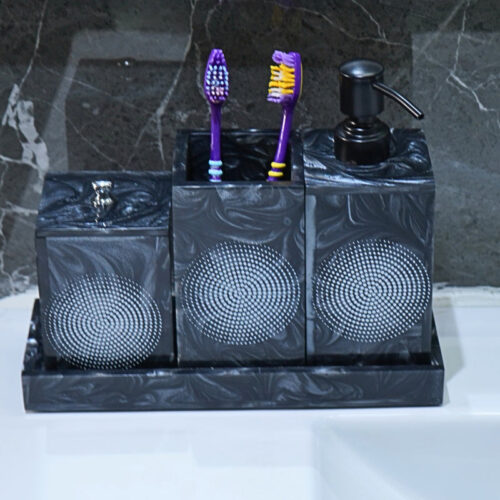 Tasya Resin Bathroom Set - Four Piece Set