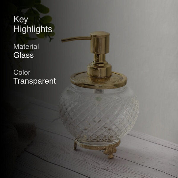 Vaira Crystal Soap Dispenser - Gold