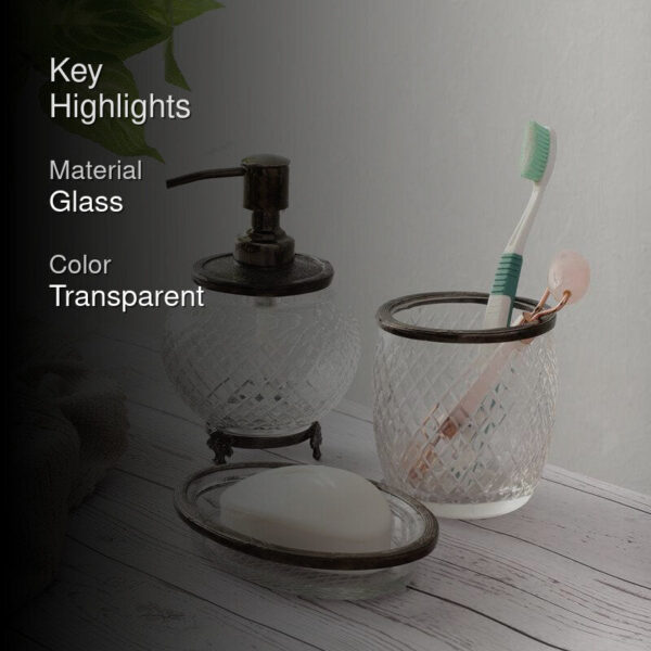 Vyra Crystal Bathroom Set - Black Vyra Crystal Bathroom Set - Black