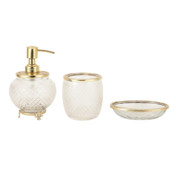 Vyra Crystal Bathroom Set - Gold