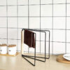 Wipe Mate Black Foldable Napkin Holder - Modern Carbon Steel Design