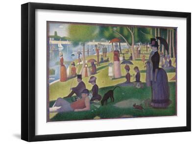 A Sunday on La Grande Jatte -- 1884, 1884-86 - Black Framed Art Print Wall Art, 18x12
