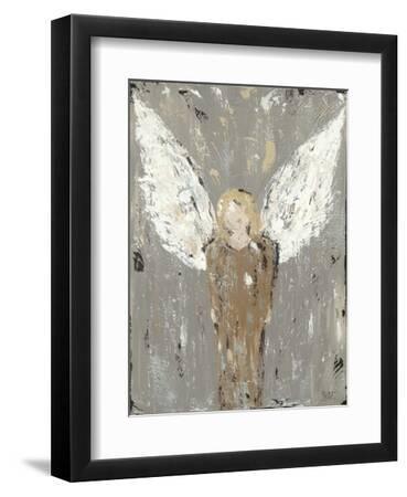 Angel Guardian - Black Framed Art Print Wall Art, 9x12
