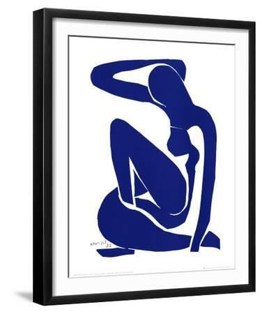 Blue Nude I, c. 1952 - Black Framed Art Print Wall Art, 16x20