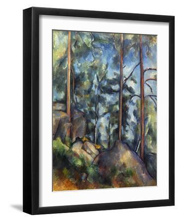 Cezanne: Pines, 1896-99 - Black Framed Art Print Wall Art, 12x16