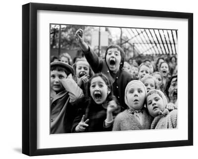 Children at a Puppet Theatre, Paris, 1963 - Black Framed Art Print Wall Art, 16x12