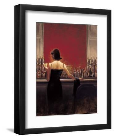 Evening Lounge - Black Framed Art Print Wall Art, 9x12