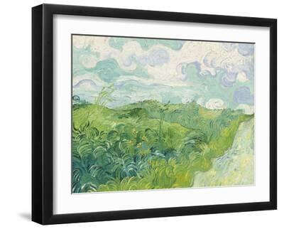 Green Wheat Fields, Auvers, 1890 - Black Framed Art Print Wall Art, 16x12