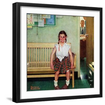"Shiner" or "Outside the Principal's Office", May 23,1953 - Black Framed Art Print Wall Art, 16x16