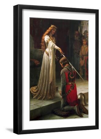 The Accolade, 1901 - Black Framed Art Print Wall Art, 12x18