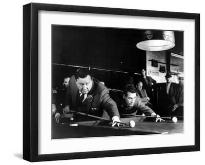 The Hustler, Jackie Gleason, Paul Newman, 1961 - Black Framed Art Print Wall Art, 16x12