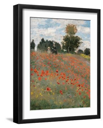 The Poppy Field - Black Framed Art Print Wall Art, 12x16