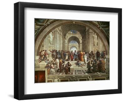 The School of Athens - Black Framed Art Print Wall Art, 12x9