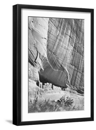 View From River Valley "Canyon De Chelly" National Monument Arizona. 1933-1942 - Black Framed Art Print Wall Art, 12x18