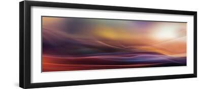 When the Morning Wakes - Black Framed Art Print Wall Art, 24x8