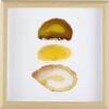Amogeeli Framed Geode Agate Slice Wall Art, Healing Crystal Agate Stone Framed Panel Decor for Home Office, 8.7 inches