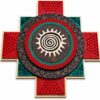 Anatoliawood Chakana inca symbol, Wooden chakana, Chakana (34x34 cm, GREEN)