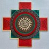 Anatoliawood Chakana inca symbol, Wooden chakana, Chakana (34x34 cm, GREEN)