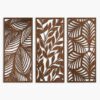 Botanical Wood Wall Art Set of 3, Leaves Wood Wall Decor for Bedroom, Floral Wooden Wall Art for Living Room, Wood Wall Panel, Gift for the Home Decor