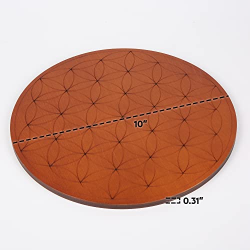 Curawood Metatron's Cube & Flower of Life Crystal Grid Board Bundle