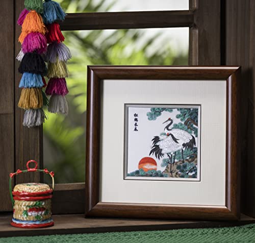 Ebherys Hunan Embroidery Art,Boatyard, Framed Hand Embroidery Artwork, Chinese Traditional Cutlture,Intangible Cultural Heritage Handmade Wall Art…...