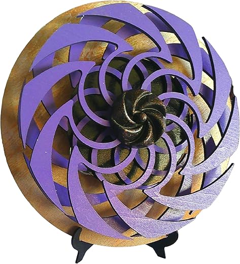 Electric Kinetic Orgone Energy Spinner - with Shungite, Quartz Crystals, Copper (Lavender)
