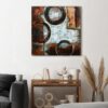 Empire Art Direct "Revolutions 2" Mixed Media Hand Painted Iron Wall Sculpture by Primo