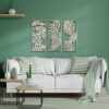 Ent Wood Art Monstera Leaves 3 Piece Wood Wall Art Decor for Bedroom, Living Room, Office; Botanical Wood Wall Panels; Wooden Wall Art Over the Bed