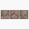 Geometric Mountain Wood Wall Art, Large Wooden Wall Art of Mountains, Wood Wall Decor Over the Bed, 3 Piece Mountain Wall Art, Wood Gift For the Home