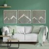 Geometric Mountain Wood Wall Art, Large Wooden Wall Art of Mountains, Wood Wall Decor Over the Bed, 3 Piece Mountain Wall Art, Wood Gift For the Home