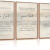 HLNIUC Christian Scripture Framed Wall Art Set of 3,The Lord Your God Is Good Wall Decor(24x36),Inspiring Easter Bible Verse Canvas Artwork,Modern...