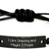 I Like Drawing And Maybe 3 People Black Rope Adjustable Christmas Unique Gift for Drawing Enthusiasts