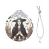 Magic Witch Witchcraft Bohemian Drawing Print Glass Round Pendant,Indoor Use Pendant Holiday Decoration,Anniversary Present Birthday Gift