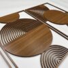 Mid Century Modern Wall Art Wood Decor, Boho Wood Wall Art in Midcentury Modern Style, Set of 3 Large Wooden Mid Century Wall Art, Home Gift