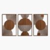 Mid Century Modern Wall Art Wood Decor, Boho Wood Wall Art in Midcentury Modern Style, Set of 3 Large Wooden Mid Century Wall Art, Home Gift