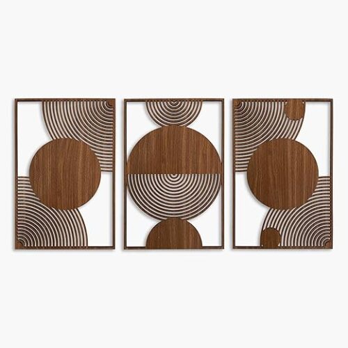 Mid Century Modern Wall Art Wood Decor, Boho Wood Wall Art in Midcentury Modern Style, Set of 3 Large Wooden Mid Century Wall Art, Home Gift Mid Century Modern Wall Art Wood Decor, Boho Wood Wall Art in Midcentury Modern Style, Set of 3 Large Wooden Mid Century Wall Art, Home Gift