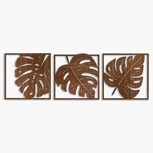 Monstera Leaves Wood Wall Art for Living Room, Tropical Wooden Wall Art Decor Over the Bed, Botanical Wood Wall Panels, Gift for the Home Monstera Leaves Wood Wall Art for Living Room, Tropical Wooden Wall Art Decor Over the Bed, Botanical Wood Wall Panels, Gift for the Home