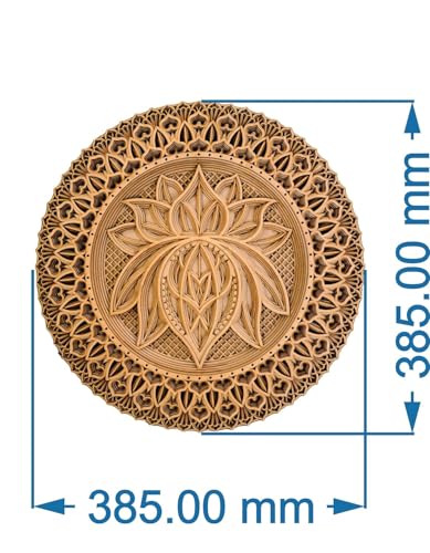 Multilayer Wooden Mandala Wall Art | Handcrafted 8-Layered Bohemian Hanging Decoration for Home, Bedroom, Living Room, Meditation & Spiritual...