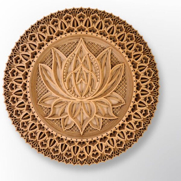 Multilayer Wooden Mandala Wall Art | Handcrafted 8-Layered Bohemian Hanging Decoration for Home, Bedroom, Living Room, Meditation & Spiritual...