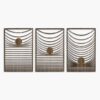 Set of 3 Gravity Wall Art Wood, Large Rectangular Wooden Wall Art, Aesthetic Wood Wall Art for Modern Interiors, Home Gift Wood Wall Panels
