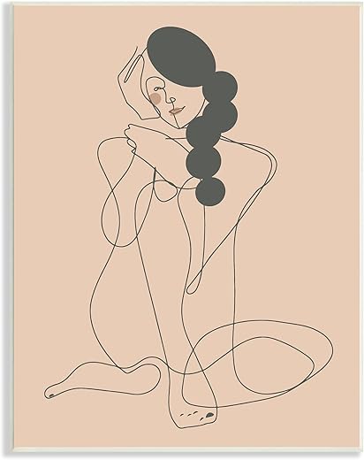 Stupell Industries Abstract Woman Sitting Scribble Drawing Smiling Outline, Design by Kendra Shedenhelm Stupell Industries Abstract Woman Sitting Scribble Drawing Smiling Outline, Design by Kendra Shedenhelm