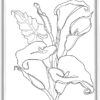 Stupell Industries Calla Lily Floral Stem Modern Minimal Line Drawing