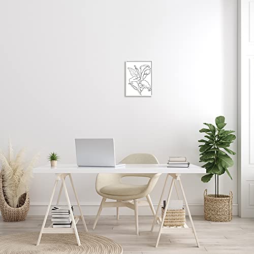 Stupell Industries Calla Lily Floral Stem Modern Minimal Line Drawing