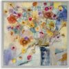 Stupell Industries 'Chaotic Flowers Line Drawing', Framed Giclee Art, Gray, 17 x 17 Inches, Easy to Hang and Sturdy, Made in USA, by Jill Martin